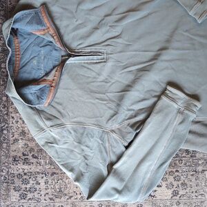 Cotton Tommy Bahama Light Blue Green Mock Neck Pullover